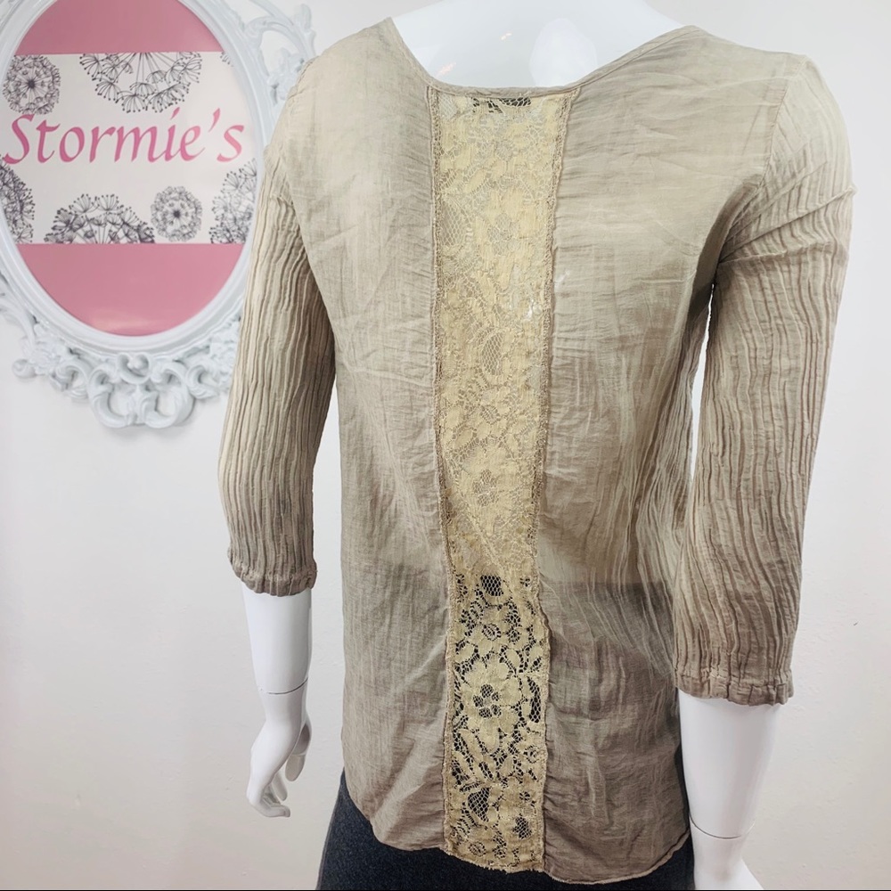 Cosmo / Tan Lace Back Textured Washed